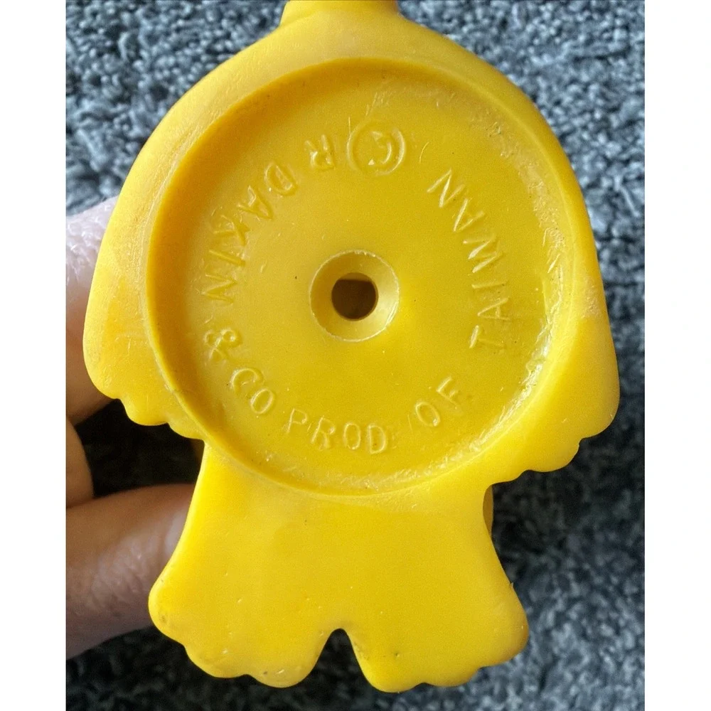 Vintage RARE R. Dakin Yellow Plastic Cat Squeaky 4